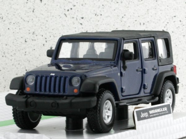 JEEP Wrangler Rubicon - bluemetallic - Bburago 1:32