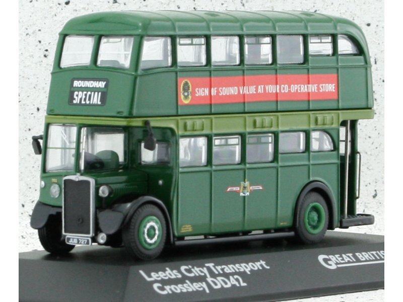 LEEDS CITY TRANSPORT Crossley DD 42 - green - Atlas 1:76