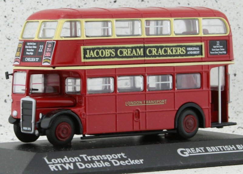 LONDON TRANSPORT RTW Double Decker - red - Atlas 1:76