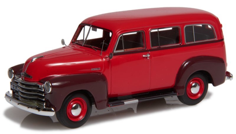 CHEVROLET 3100 Suburban - 1952 - red / brown - ESVAL 1:43