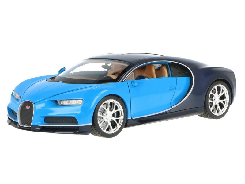 BUGATTI Chiron - blue / darkblue - WELLY 1:24