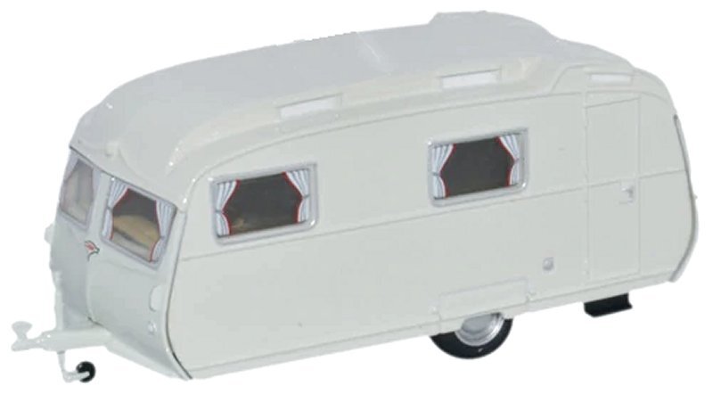 Wohnwagen / Camper Trailer Carlight Continental Caravan - grey - Oxford 1:76