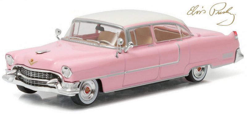 CADILLAC Fleetwood Series 60 - 1955 - ELVIS - pink / white - Greenlight 1:43