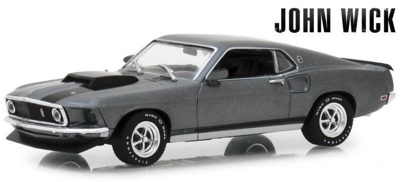 FORD Mustang Boss 429 - 1969 - John Wick - darkgreymetallic - Greenlight 1:43