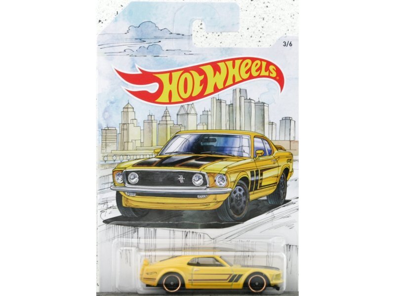 FORD Mustang Boss 302 - 1969 - yellow - Hot Wheels 1:64