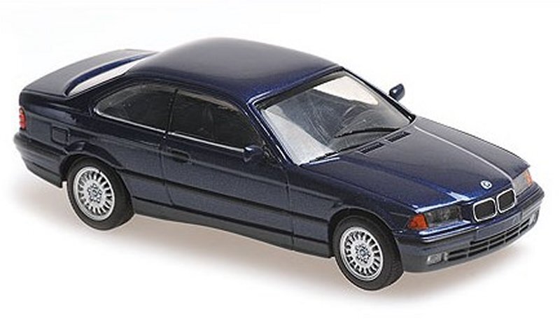 BMW 3er Coupe (E36) - 3-Series - 1992 - bluemetallic - Maxichamps 1:43