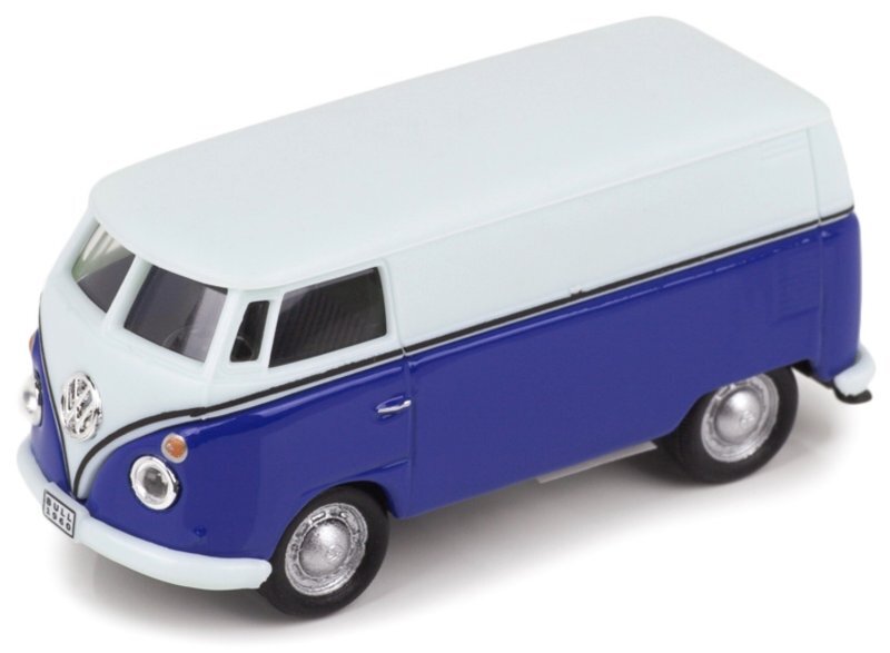 VW Volkswagen T1 Bus / Van - blue / white - Cararama 1:72
