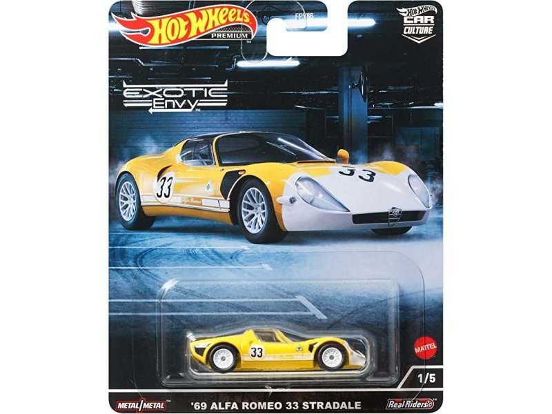 ALFA ROMEO 33 Stradale  yellow - Hot Wheels 1:64