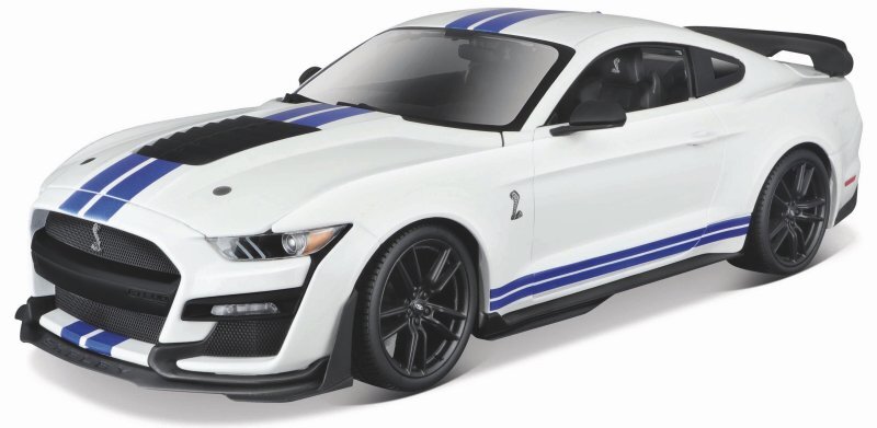 FORD Mustang SHELBY GT 500 - 2020 - white / blue - Maisto 1:18
