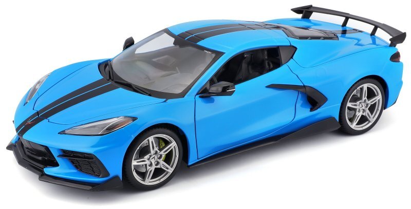 CHEVROLET Corvette Stingray / High Wing - 2020 - blue / black - Maisto 1:18