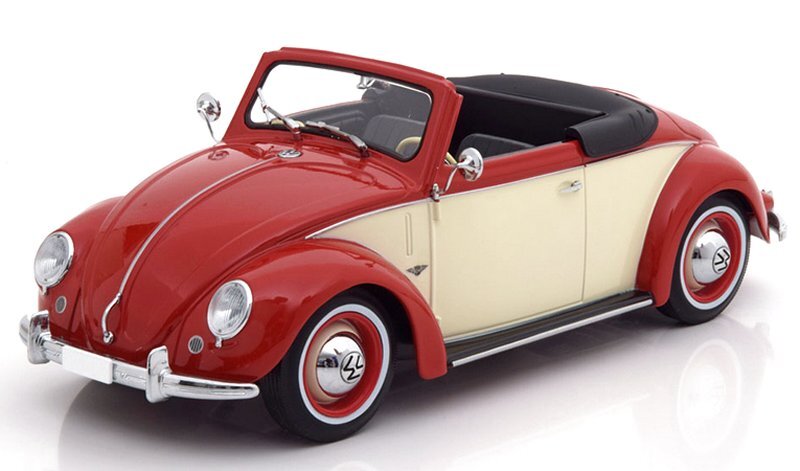 VW Volkswagen Käfer / Beetle Hebmüller Cabrio - 1949 - red / cream - KK 1:18