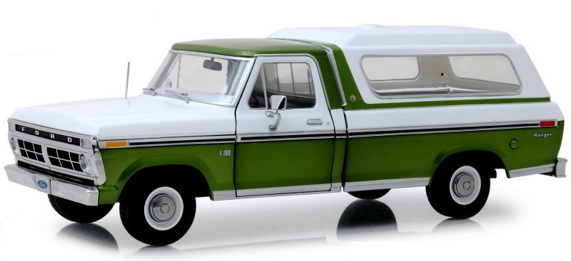 FORD F-100 Pick up - 1976 - green / white - Greenlight 1:18