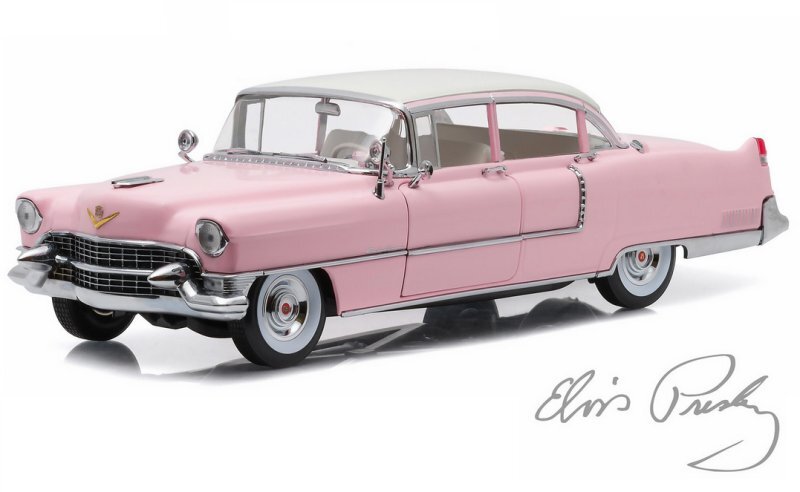 CADILLAC Fleetwood Series 60 - 1955 - ELVIS - pink / white - Greenlight 1:18