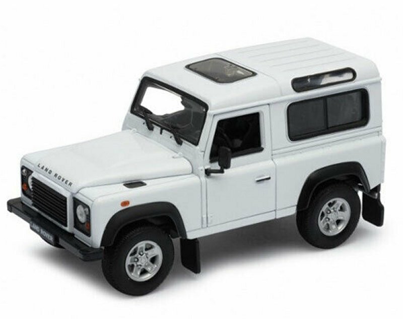LAND ROVER Defender 90 - white - WELLY 1:24