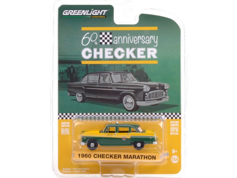 CHECKER Marathon - Taxi Cab - 1960 - green / yellow - Greenlight 1:64