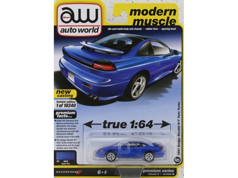 DODGE Stealth R/T Twin Turbo - 1991 - bluemetallic - Auto World 1:64