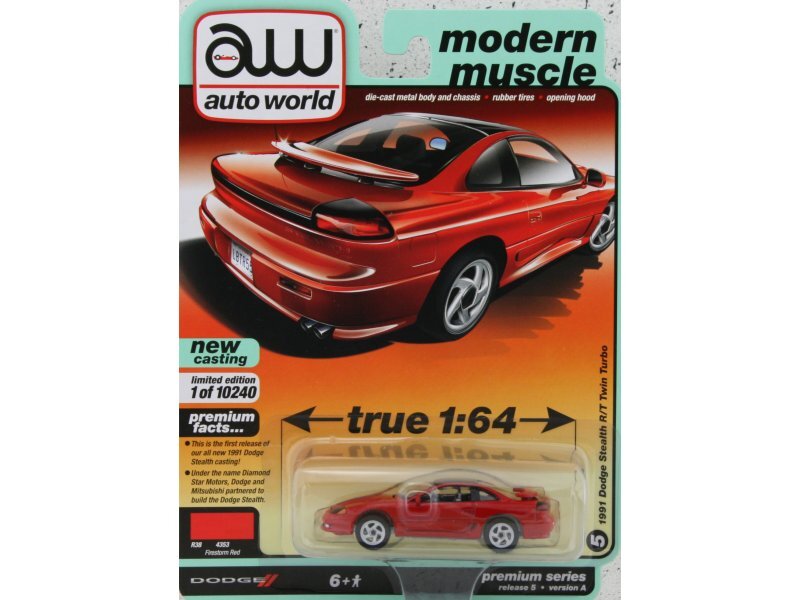 DODGE Stealth R/T Twin Turbo - 1991 - red - Auto World 1:64