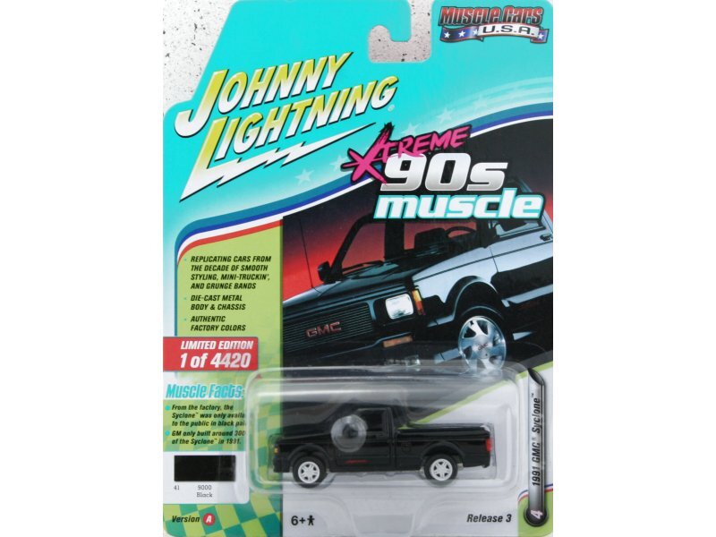 GMC Syclone - 1991 - black - Johnny Lightning 1:64