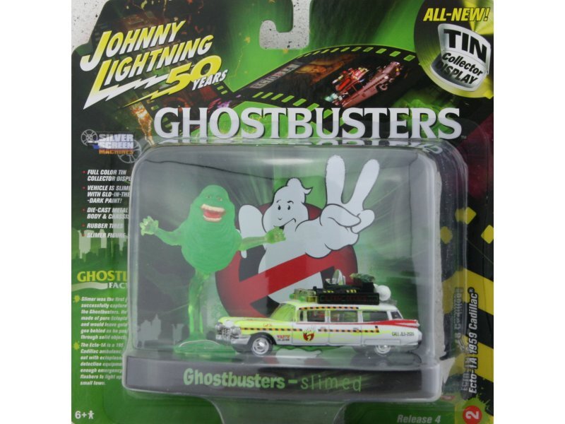 CADILLAC ECTO 1A slimed inkl. Figur - Ghostbusters - Johnny Lightning 1:64