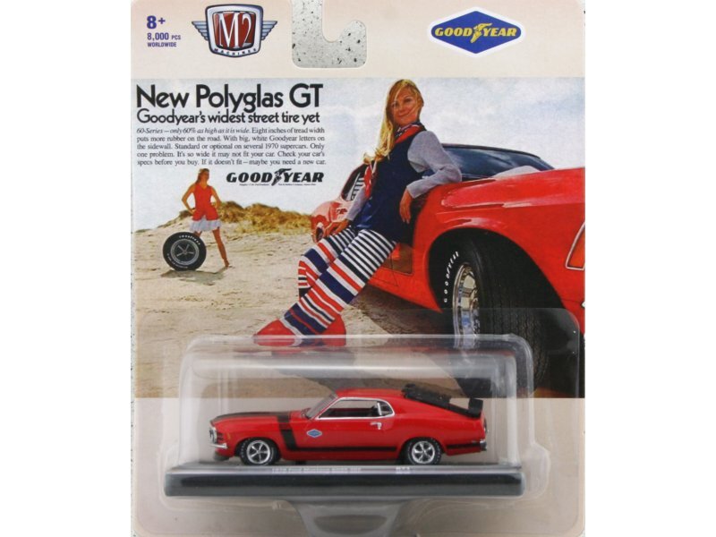 FORD Mustang Boss 302 - 1970 - red / black - M2 Machines 1:64