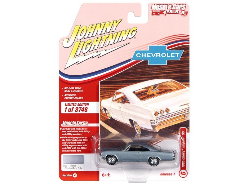 CHEVROLET Impala SS - 1965 - Glacier Gray poly - Johnny Lightning 1:64
