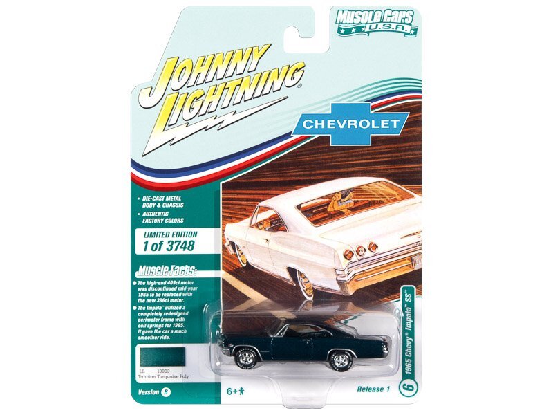 CHEVROLET Impala SS - 1965 - Tahitian Turquoise - Johnny Lightning 1:64