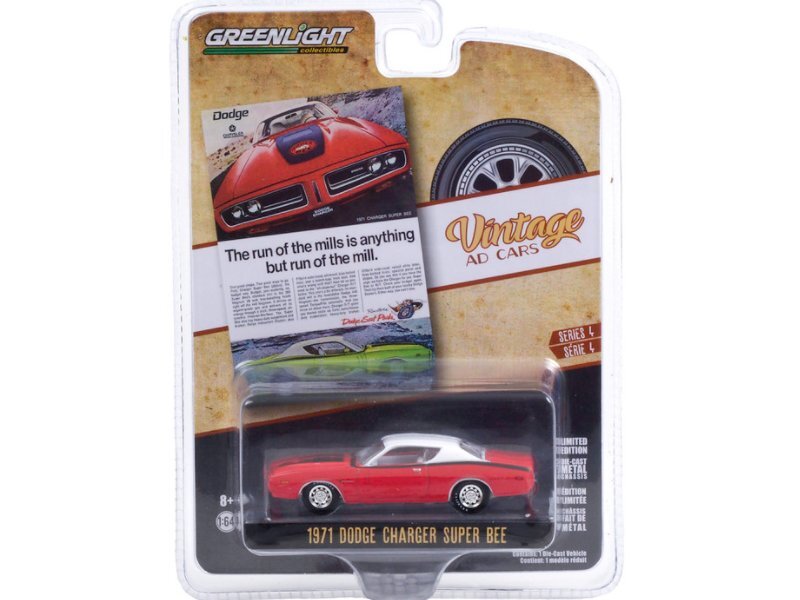 DODGE Charger Super Bee - 1971 - red / white - Greenlight 1:64