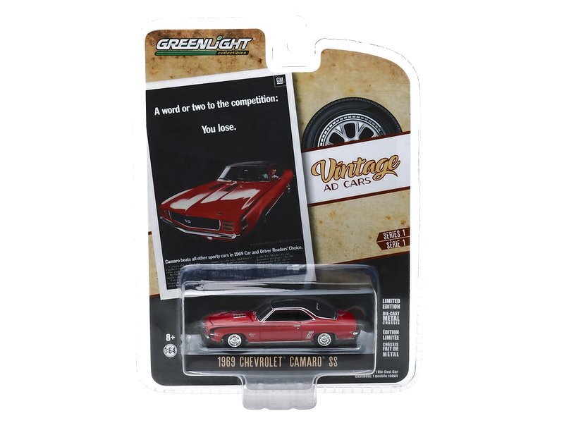 CHEVROLET Camaro SS - 1969 - red / black - Greenlight 1:64