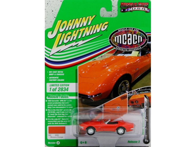 CHEVROLET Corvette ZL1 - 1969 - monaco orange - Johnny Lightning 1:64