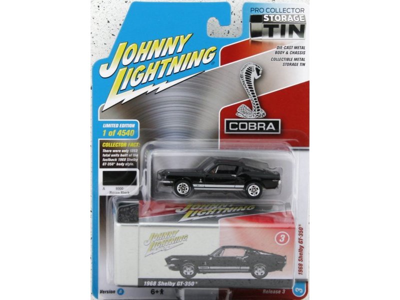 FORD Mustang SHELBY GT-350 - 1968 - black - Johnny Lightning 1:64