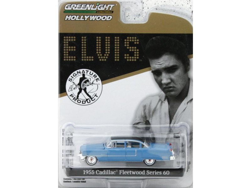 CADILLAC Fleetwood Series 60 - ELVIS - 1955 - bluemetallic - Greenlight 1:64