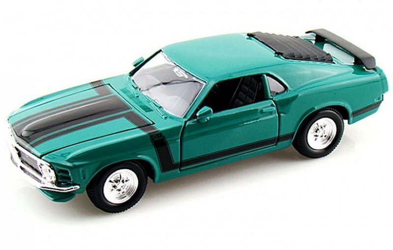FORD Mustang Boss 302 - 1970 - green / black - Maisto 1:24