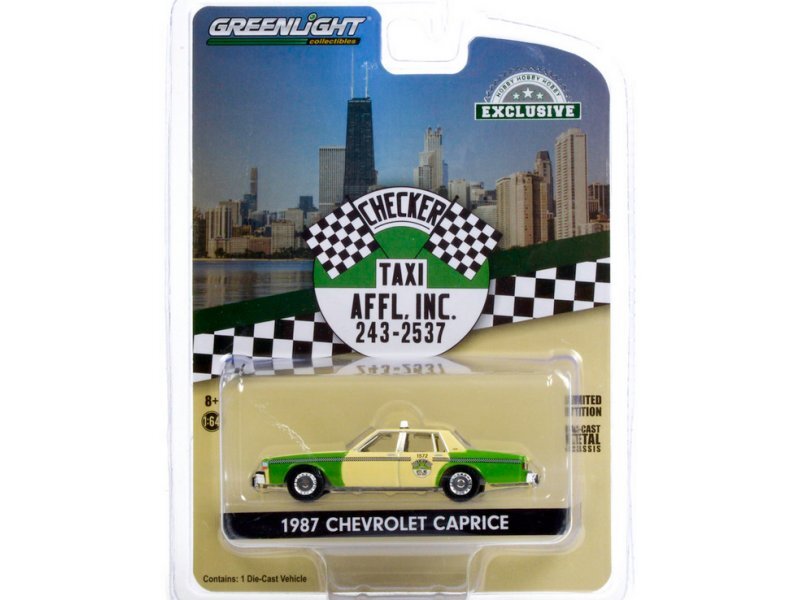 CHEVROLET Caprice - Chicago Taxi - 1987 - Taxi Cab - Greenlight 1:64