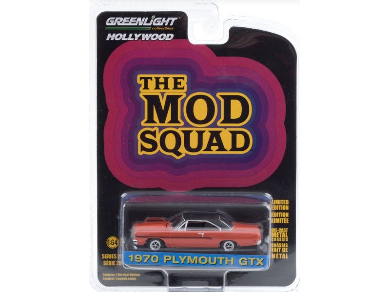 PLYMOUTH GTX - The MOD Squad - 1970 - redorange - Greenlight 1:64