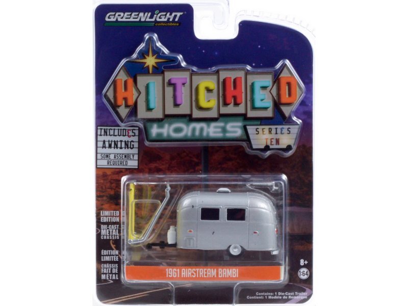 AIRSTREAM Bambi incl. Markise / Awning - 1961 - silver - Greenlight 1:64