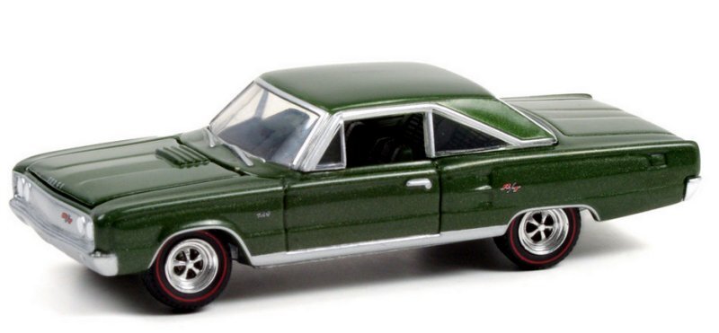 DODGE Coronet R/T HEMI - 1967 - darkgreenmetallic - Greenlight 1:64
