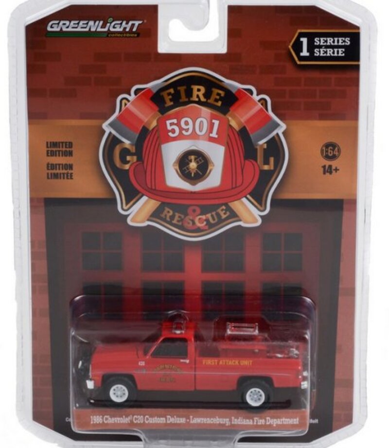 CHEVROLET C20 Custom - 1986 - Lawrenceburg Fire Dep - Greenlight 1:64