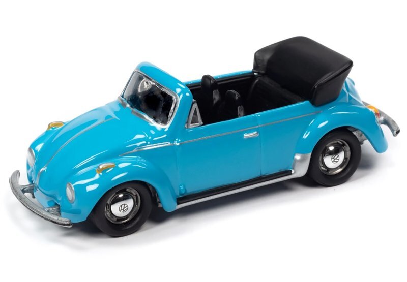 VW Volkswagen Käfer / Beetle Convertible - 1975 - blue - Johnny Lightning 1:64