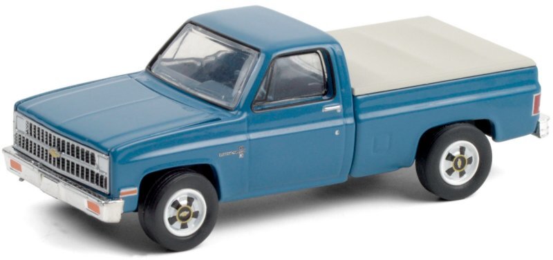 CHEVROLET C20 Custom DeLuxe - 1981 - bluemetallic - Greenlight 1:64