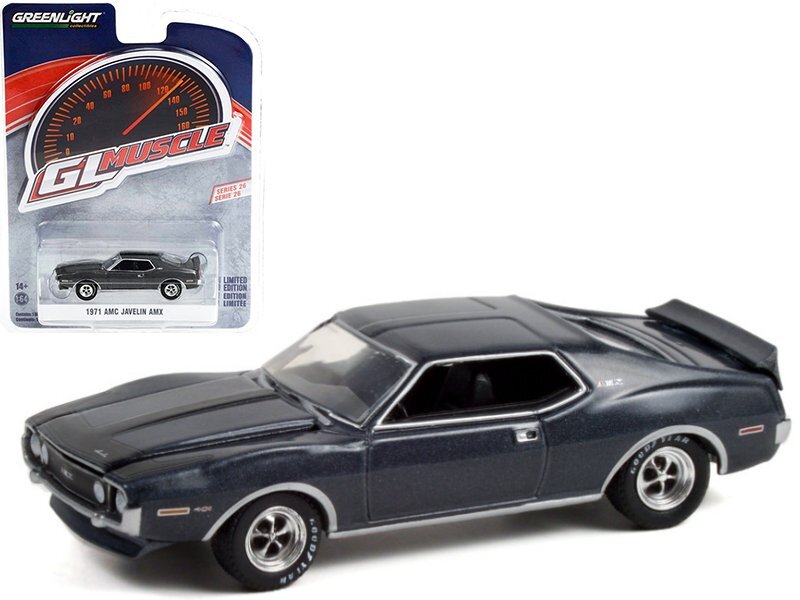 AMC Javelin AMX - 1971 - greymetallic - Greenlight 1:64
