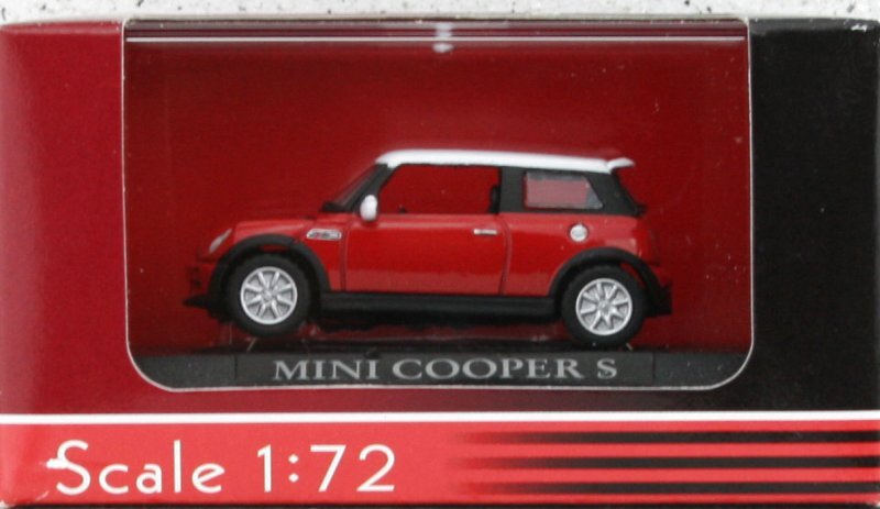 MINI Cooper S - red / white - Yatming 1:72