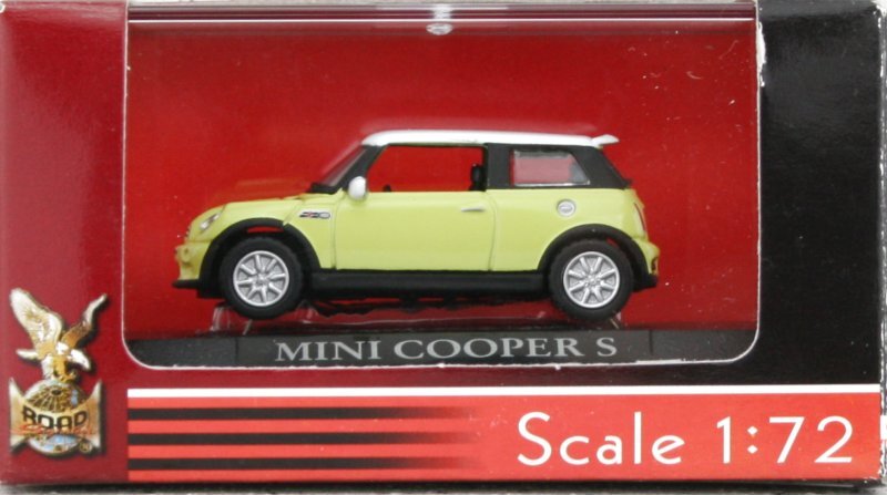 MINI Cooper S - yellow / white - Yatming 1:72