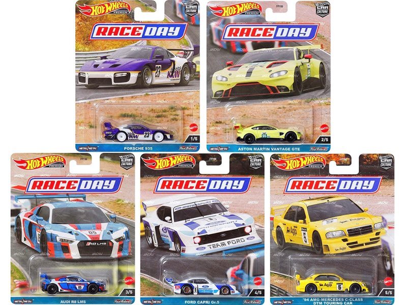 5er Set - Race Day - Car Cultures D - HOT WHEELS 1:64